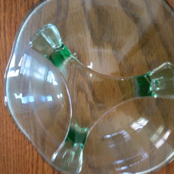 Candy Dish, Vintage, Footed, Green - Picture 7 of 9